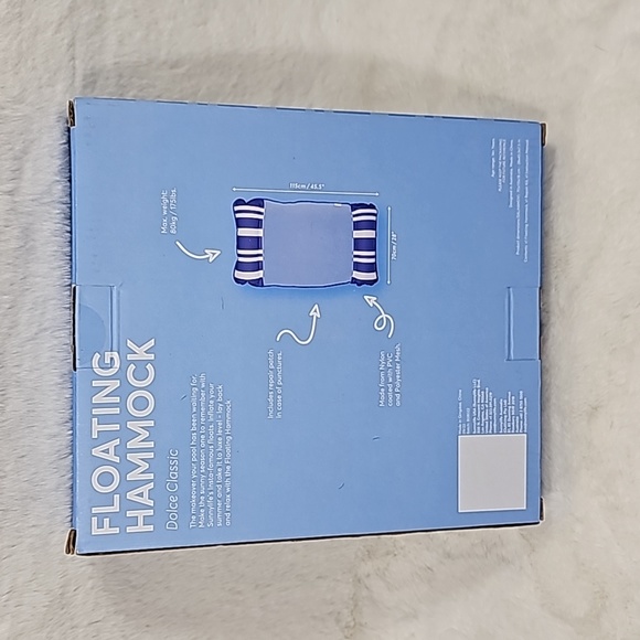 Sunnylife Floating Blue Hammock 45.5" x 28" - Picture 5 of 6